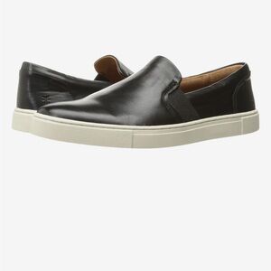 Frye Black Leather Women's Slip-ons